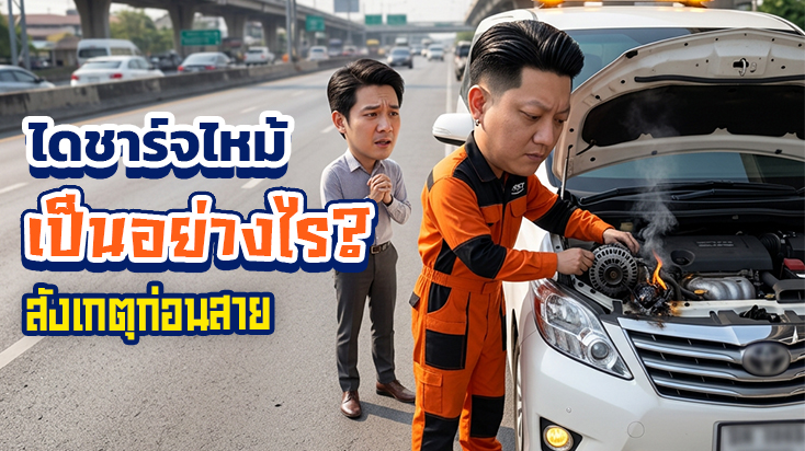 ไดชาร์จไหม้ อาการไดชาร์จเสีย เปลี่ยนไดชาร์จ ศรีนครินทร์ บางนา แบริ่ง
