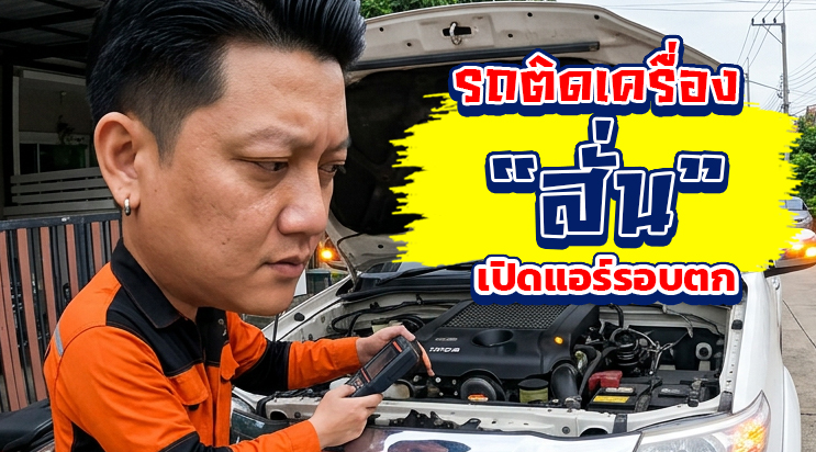 รถติดเครื่องสั่น เปิดแอร์รอบตก แบตเสื่อมไหม ศรีนครินทร์ บางนา
