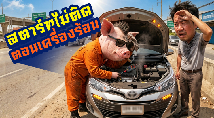 รถสตาร์ทไม่ติดตอนเครื่องร้อน ไดสตาร์ทร้อน ศรีนครินทร์ บางนา แบริ่ง