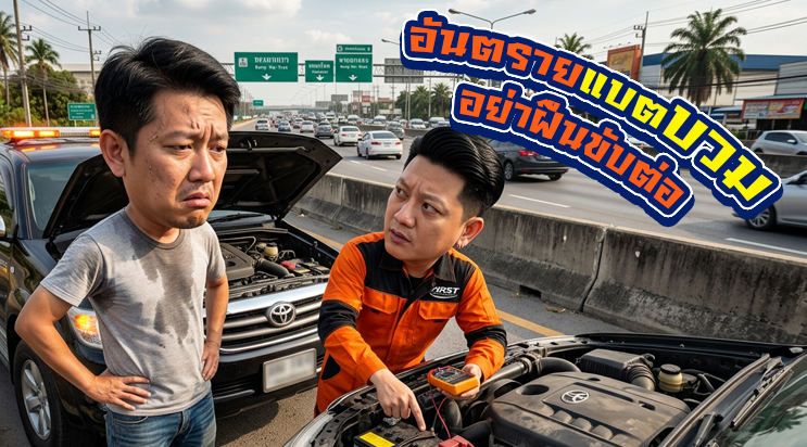 แบตเตอรี่บวม ห้ามพ่วงแบต อันตรายแบตระเบิด สมุทรปราการ