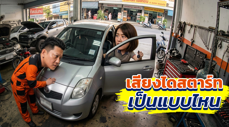 เสียงไดสตาร์ท พัง สตาร์ทไม่ติด เสียงแชะ ศรีนครินทร์ บางนา
