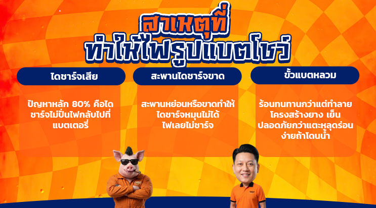 สาเหตุ ไดชาร์จเสีย สายพานขาด ไฟรูปแบตโชว์ แบริ่ง ลาซาล